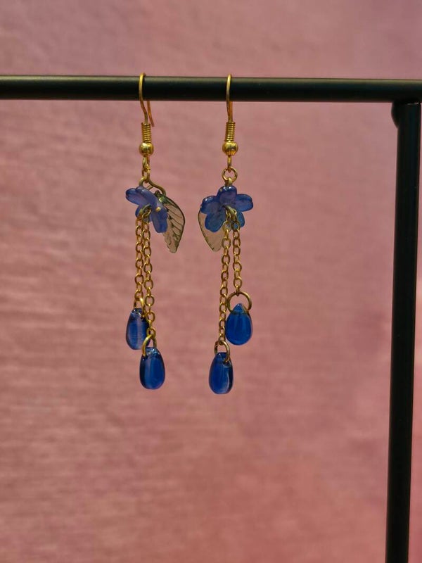 Blue Flower Earrings