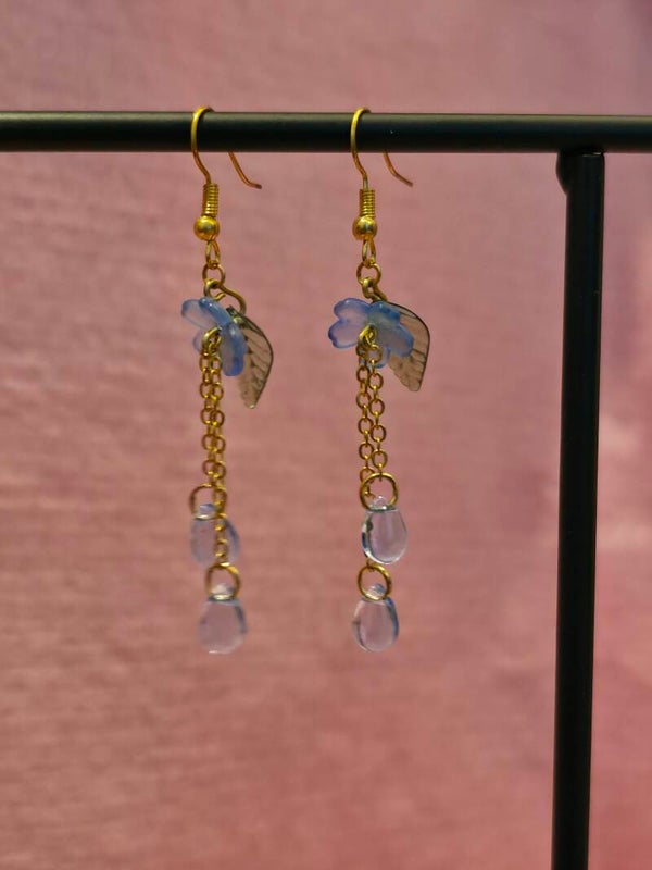 Blue Flower Earrings
