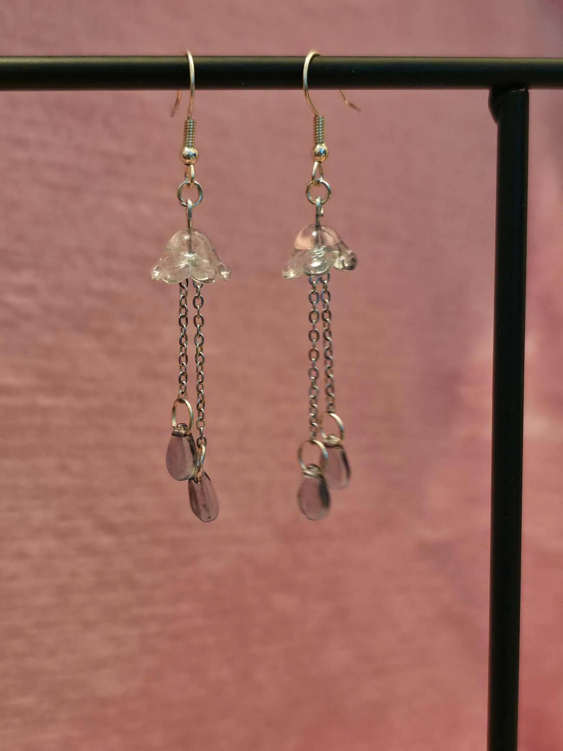 Gray Jellyfish Earrings