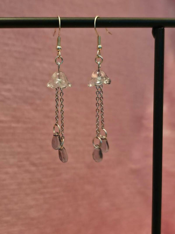 Gray Jellyfish Earrings