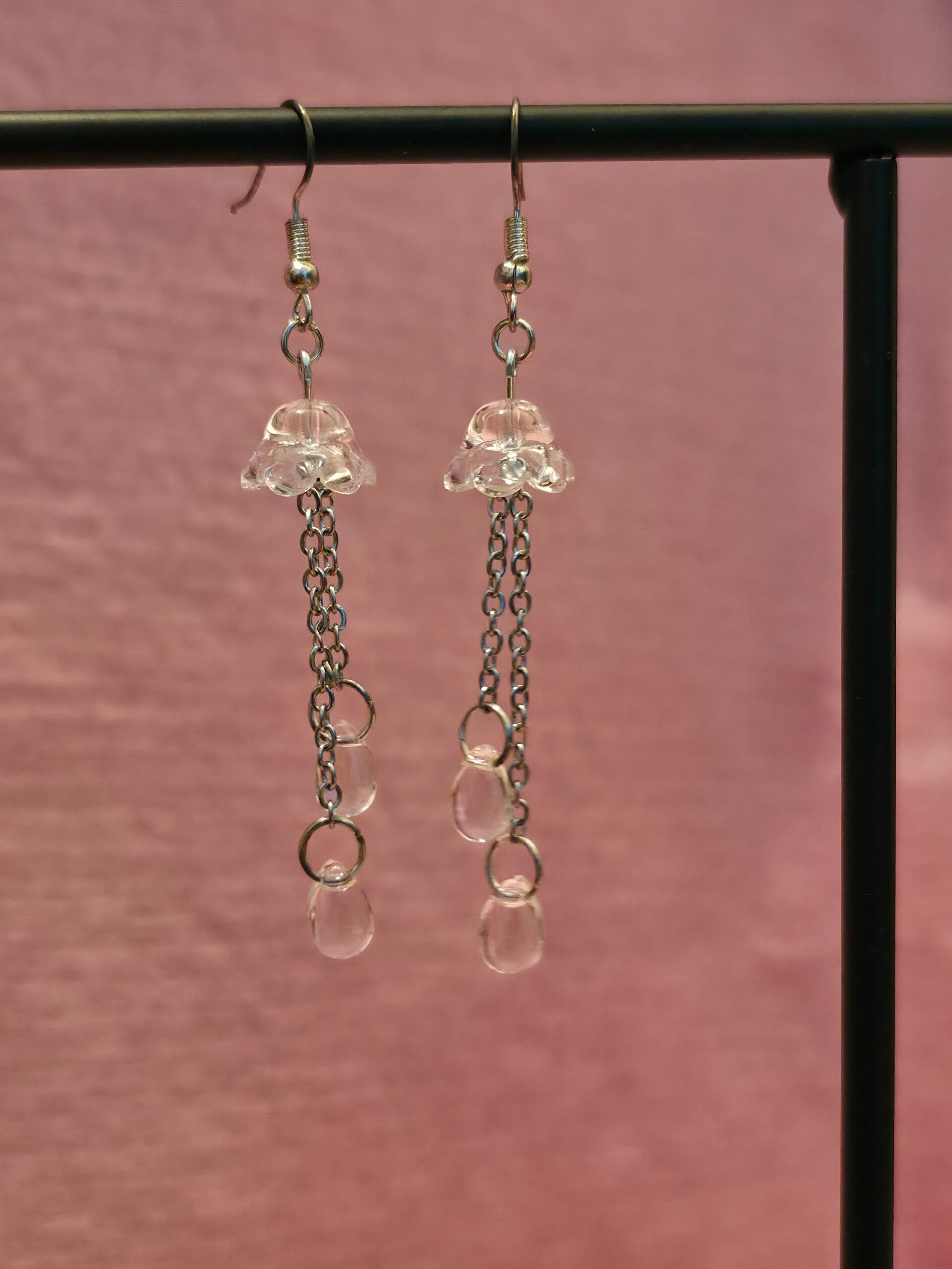 Clear and Luminescent Jellyfish Earrings