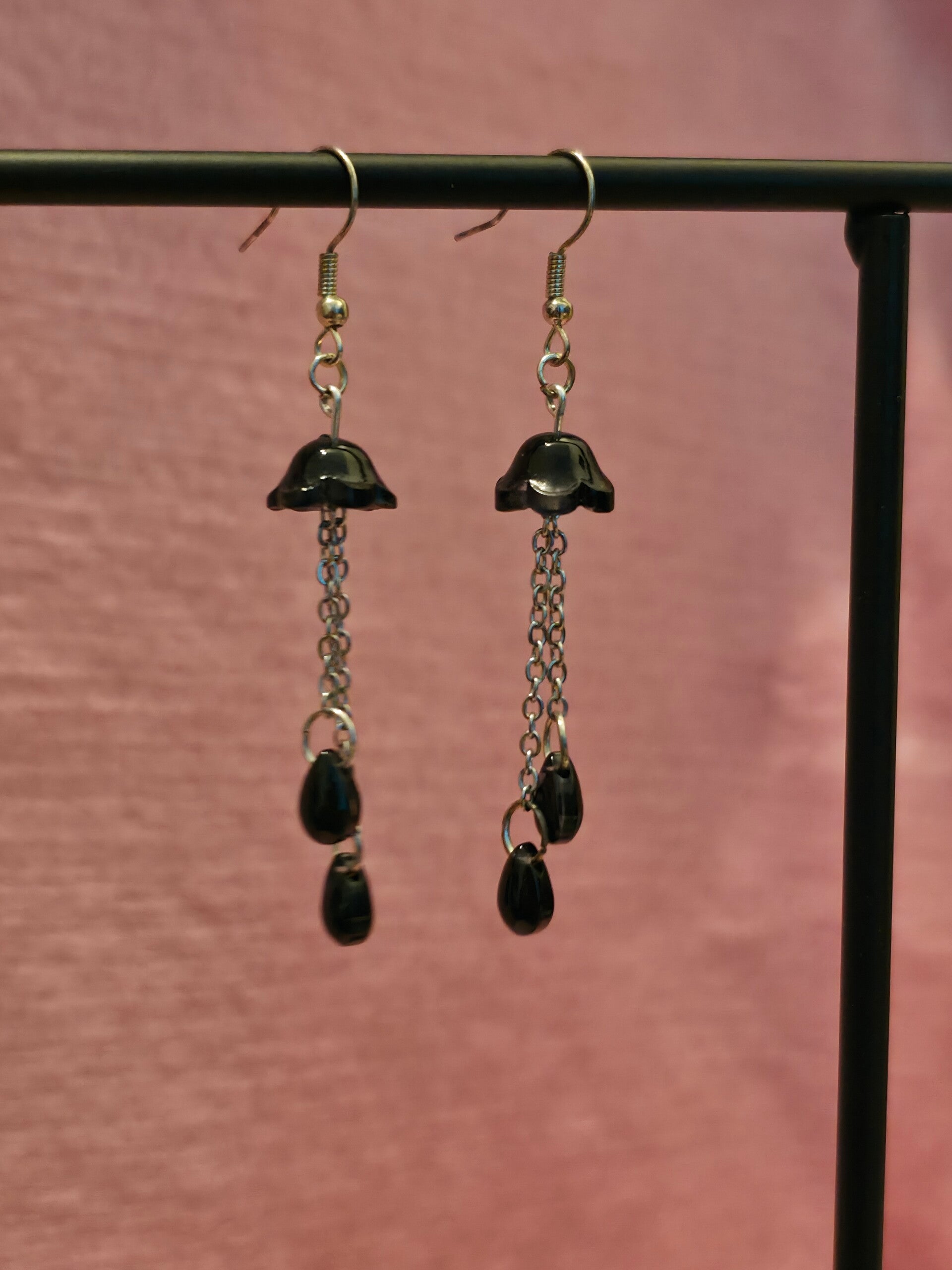 Black Jellyfish Earrings