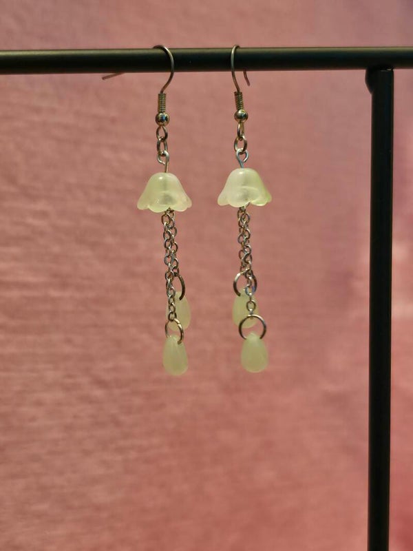 Green Jellyfish Earrings