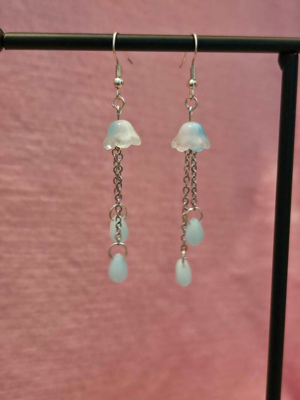 Blue Jellyfish Earrings