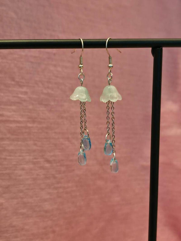 Blue Jellyfish Earrings