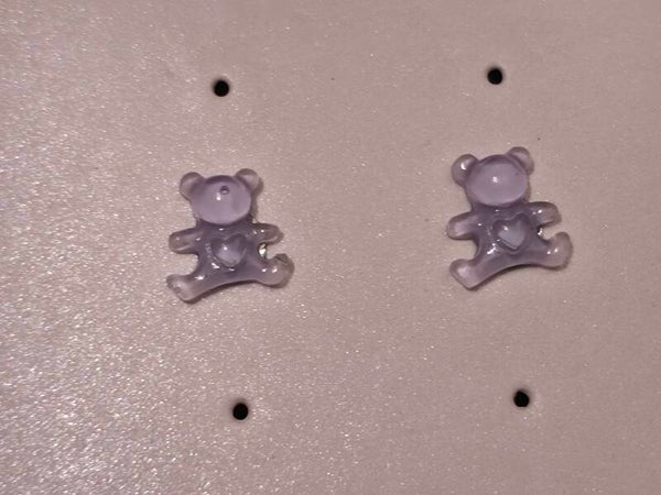 Purple Bear Earrings