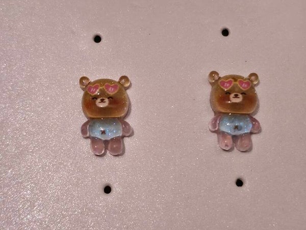 Brown Bear Earrings