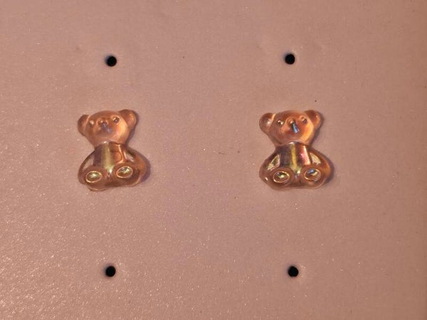 Orange Bear Earrings