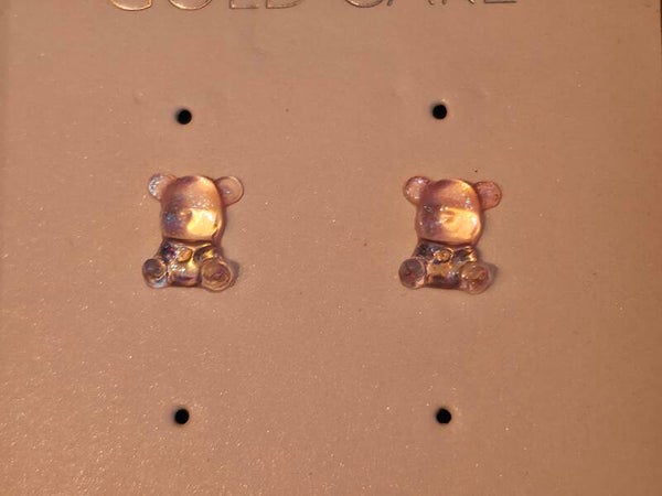 Pink Bear Earrings