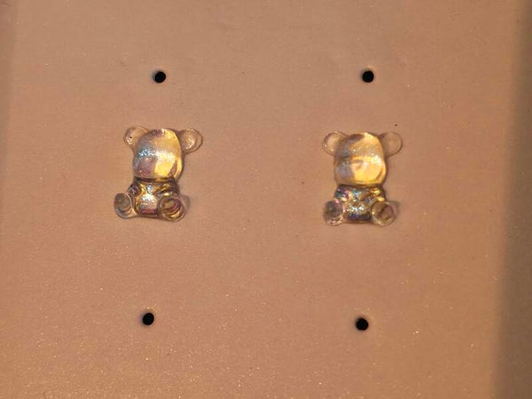 Clear Bear Earrings