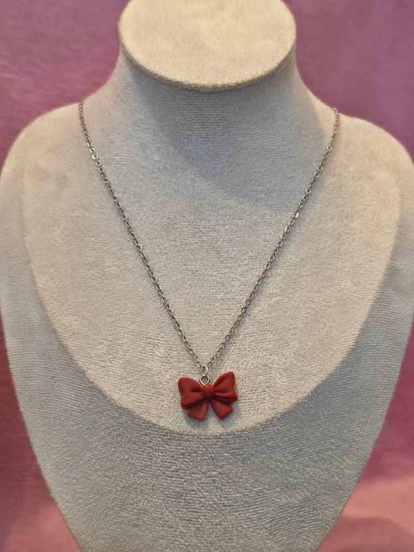 Red Bow Necklace
