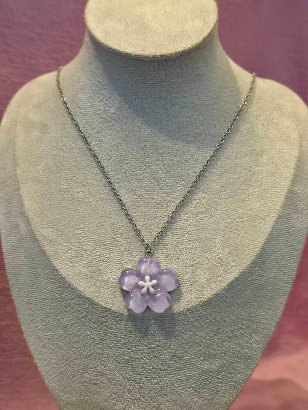 Purple Flower Necklace