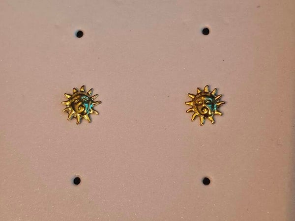 Gold Sun Earrings