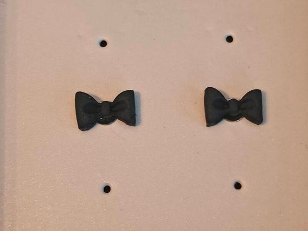 Black Bow Earrings