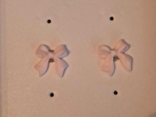 Pink Bow Earrings