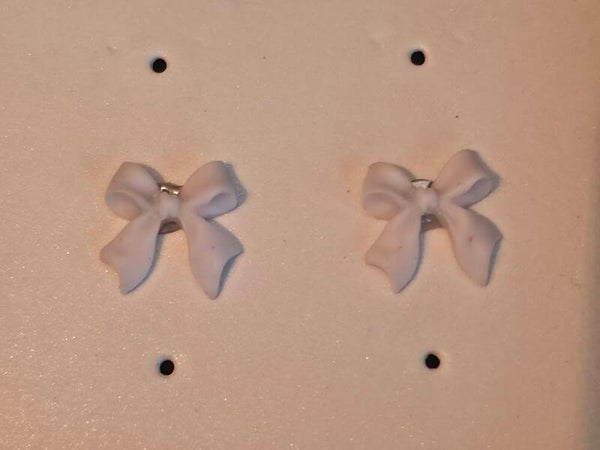 Purple Bow Earrings