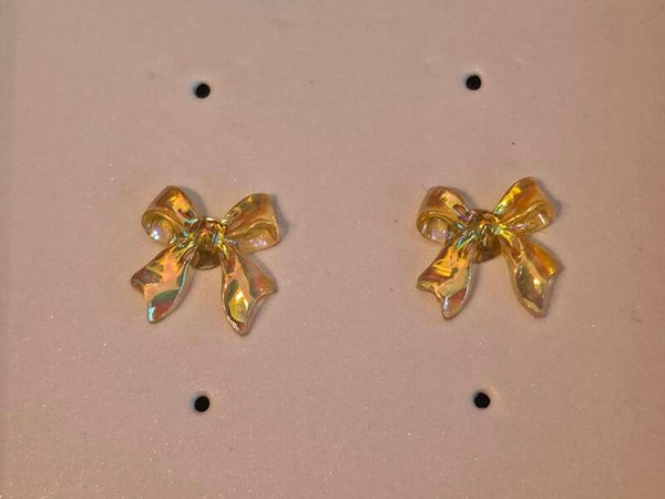 Gold Bow Earrings