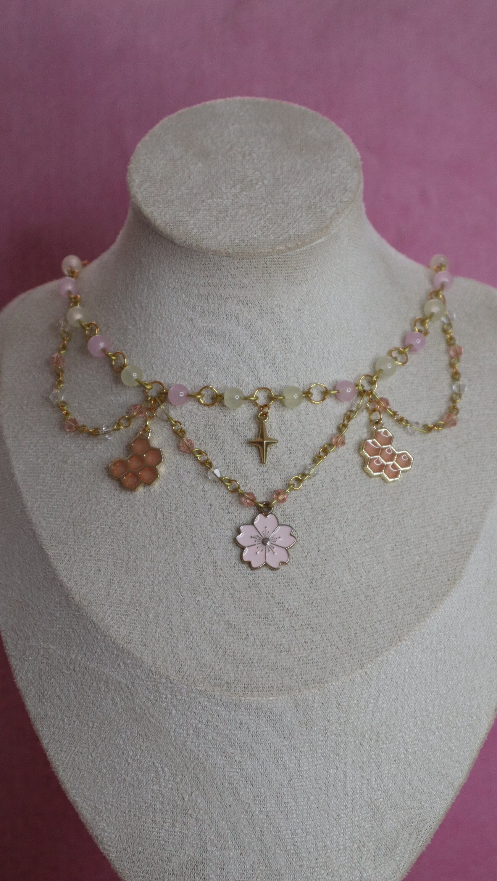 Gold Sakura Necklace