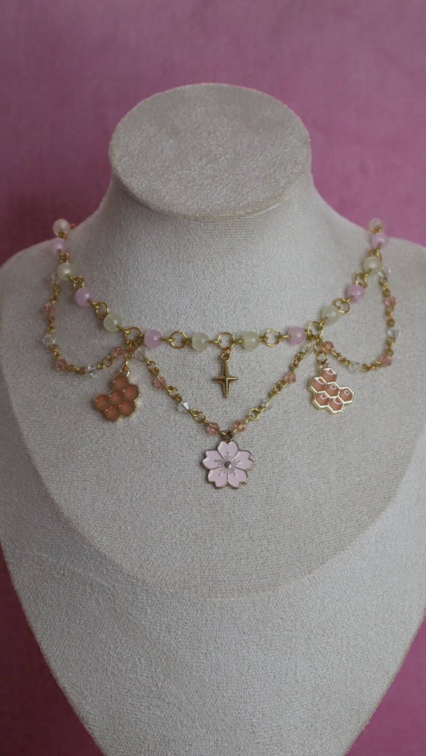 Gold Sakura Necklace