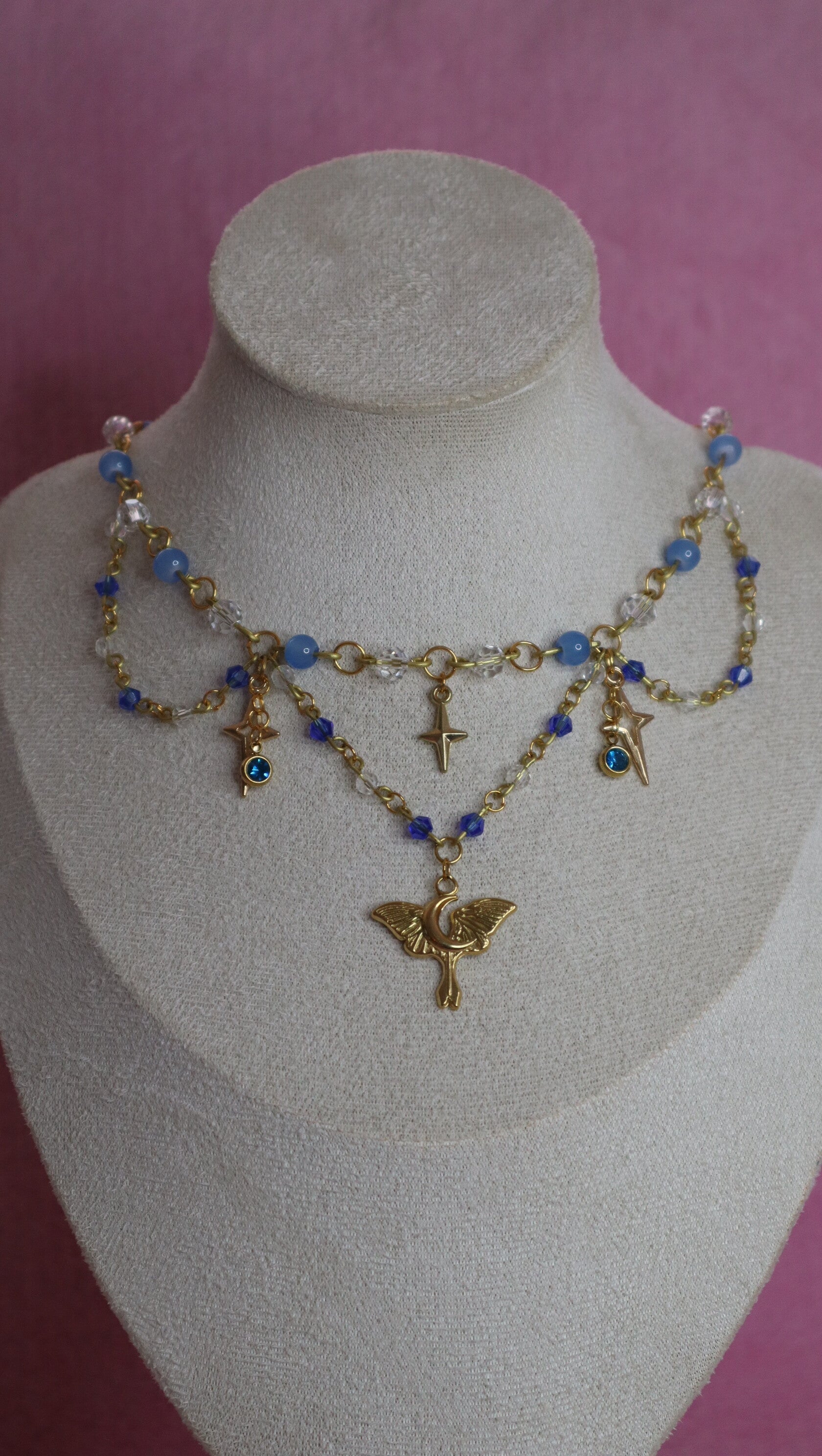 Gold and Blue Necklace