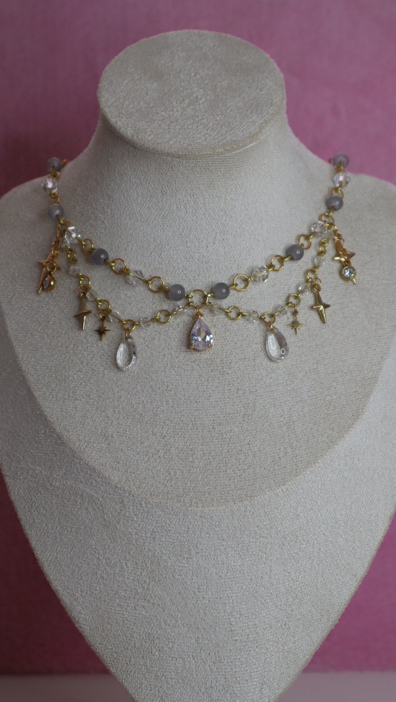 Gold and Gray Necklace