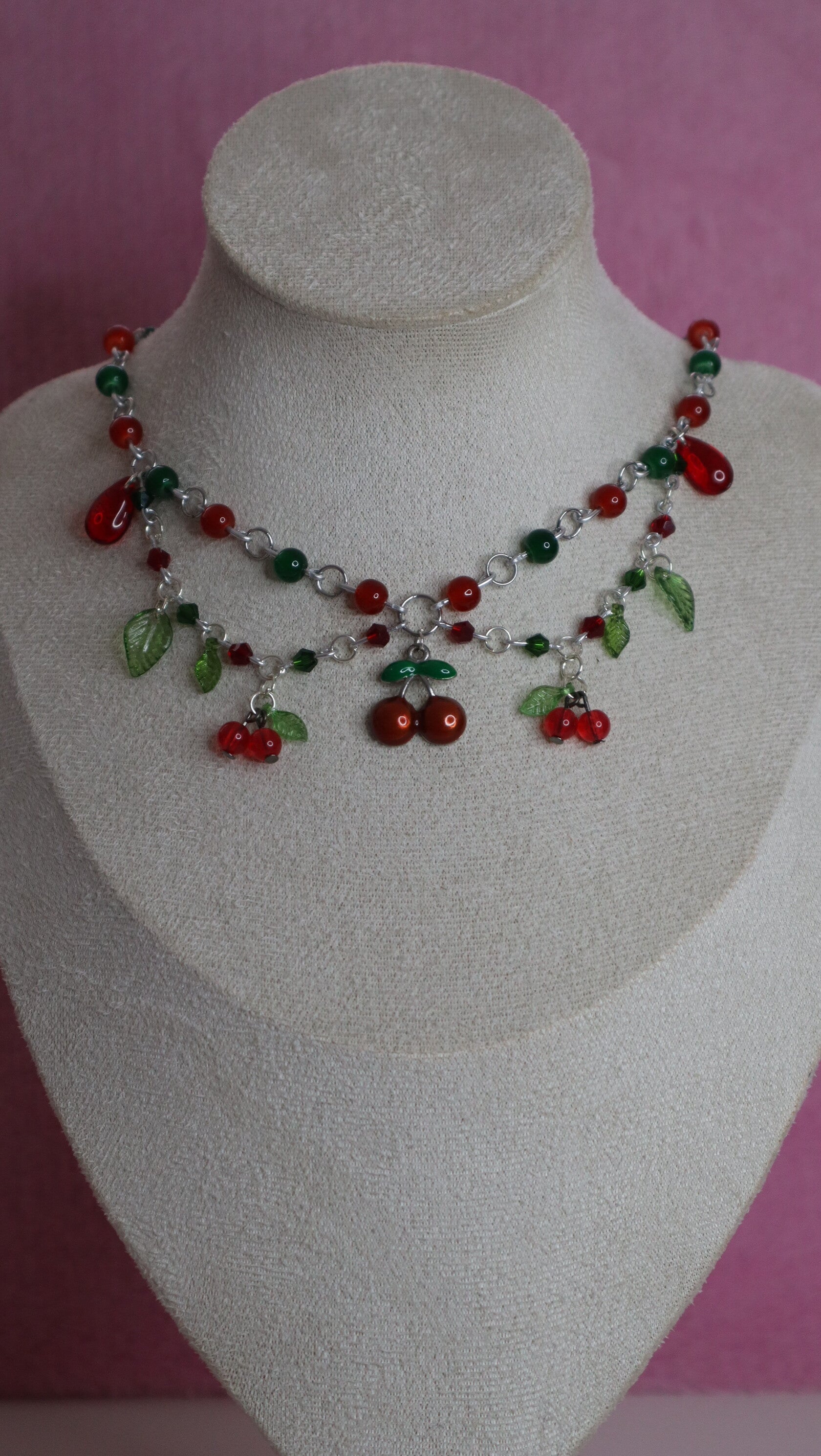 Silver Cherry Necklace