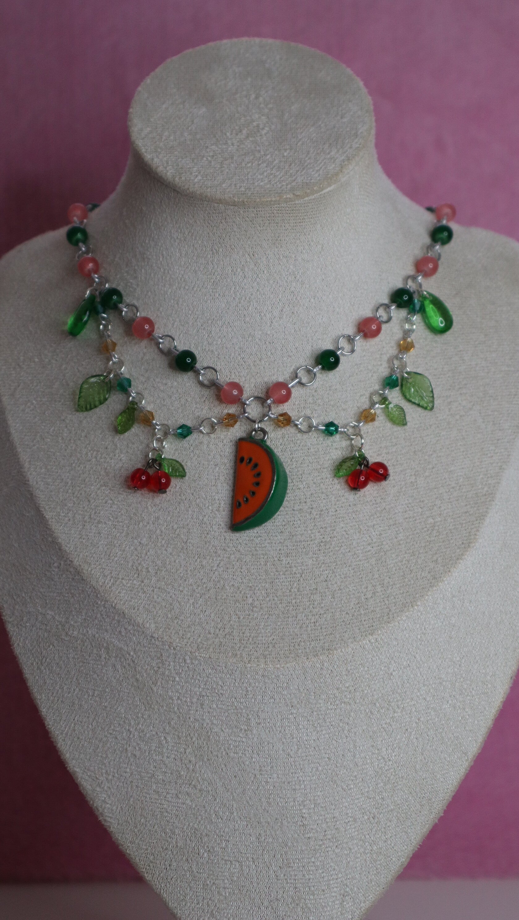 Silver Watermelon Necklace