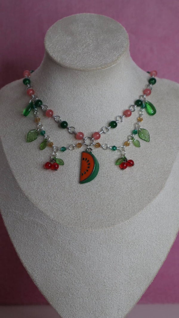 Silver Watermelon Necklace