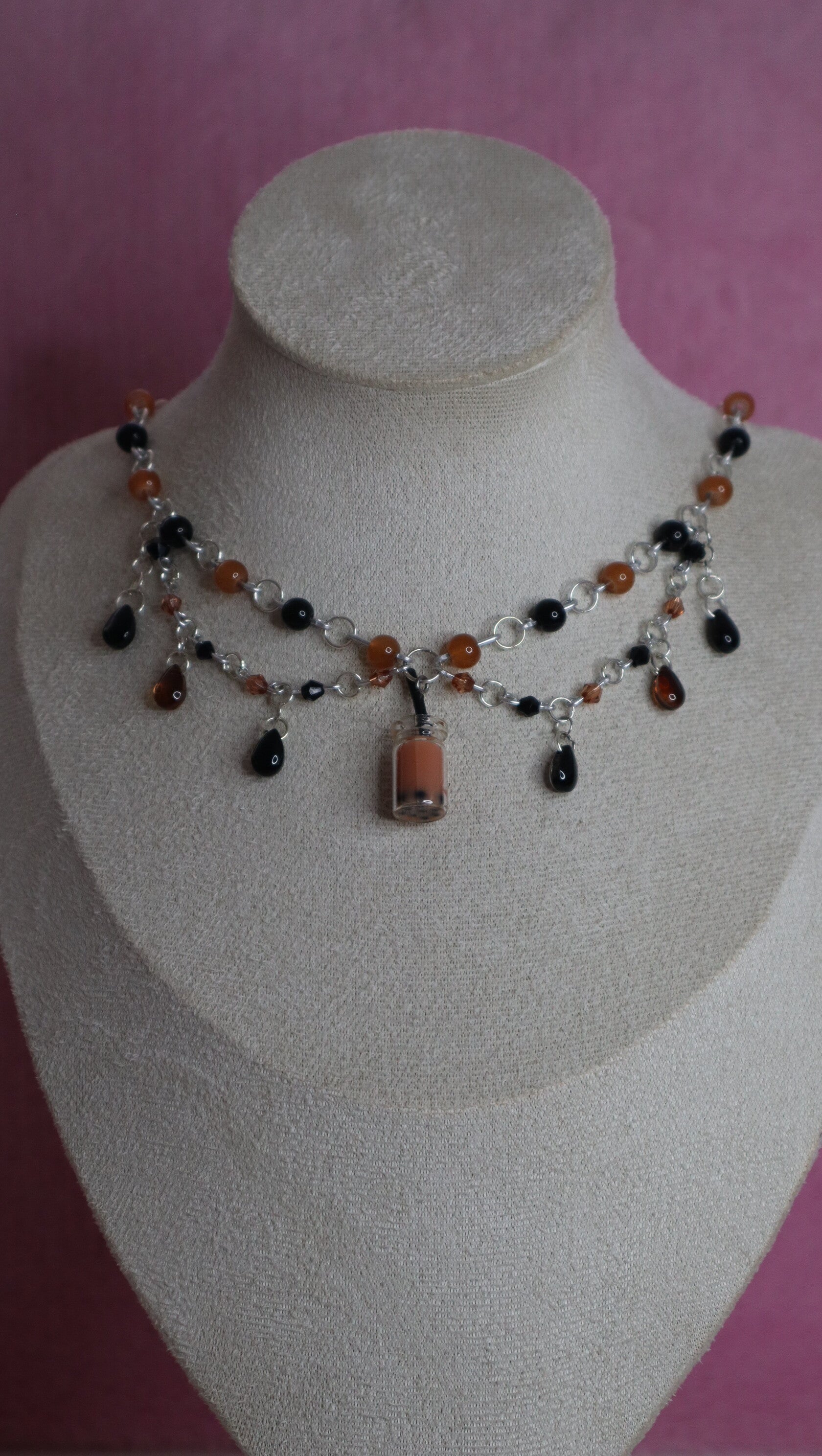 Silver Bubbletea Necklace