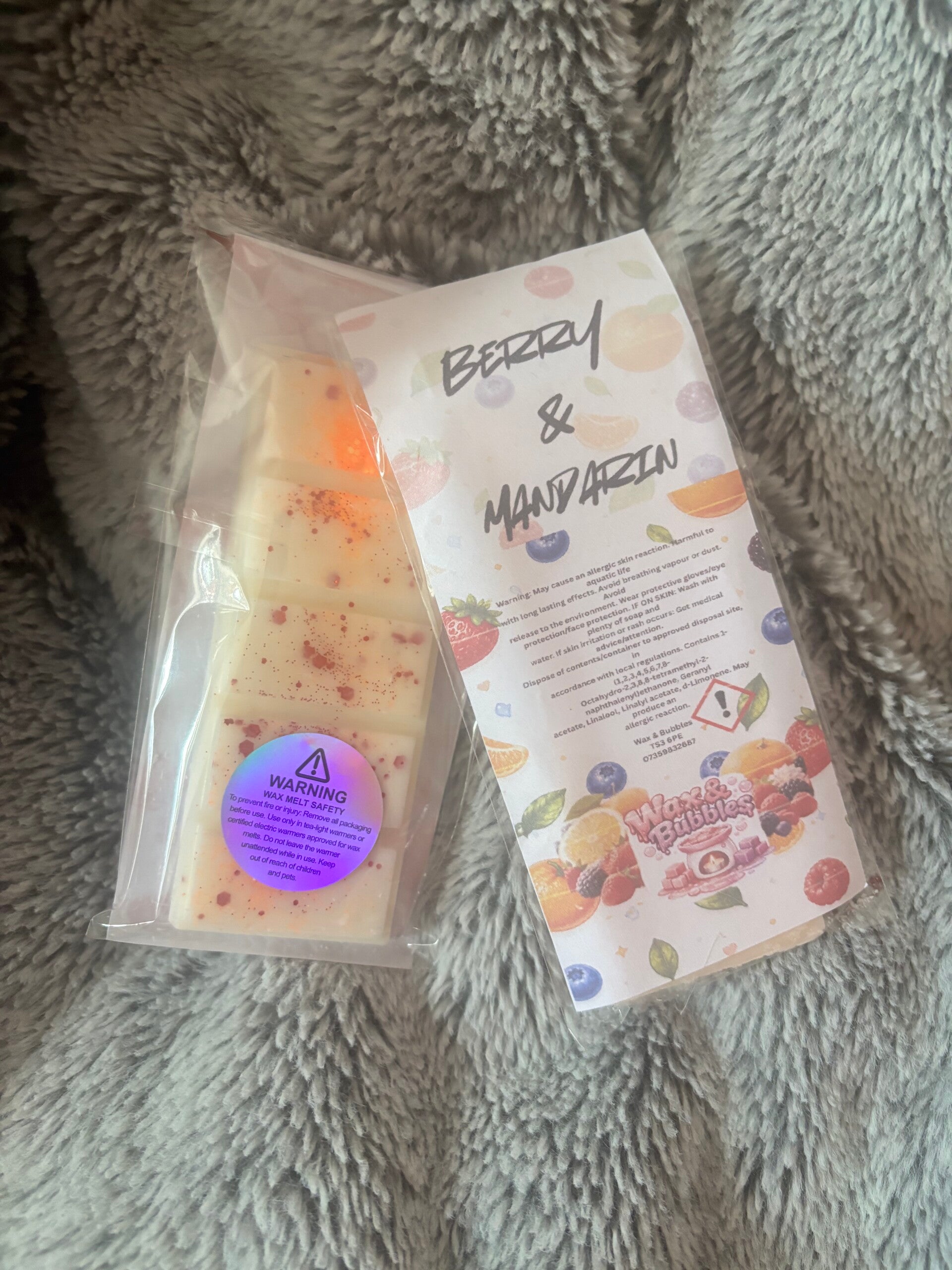 Large wax bar - Berry & Mandarin