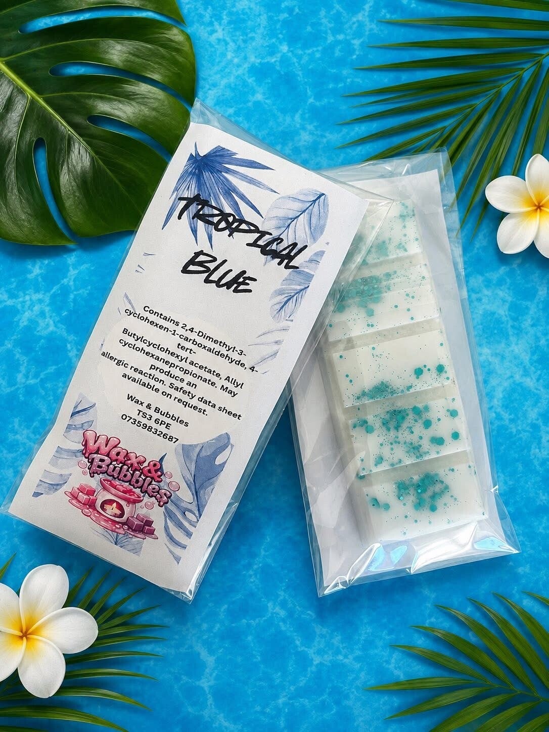 Large wax bar- Tropical Blue