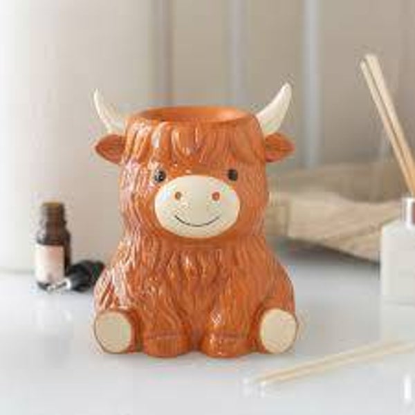 Highland cow wax burner
