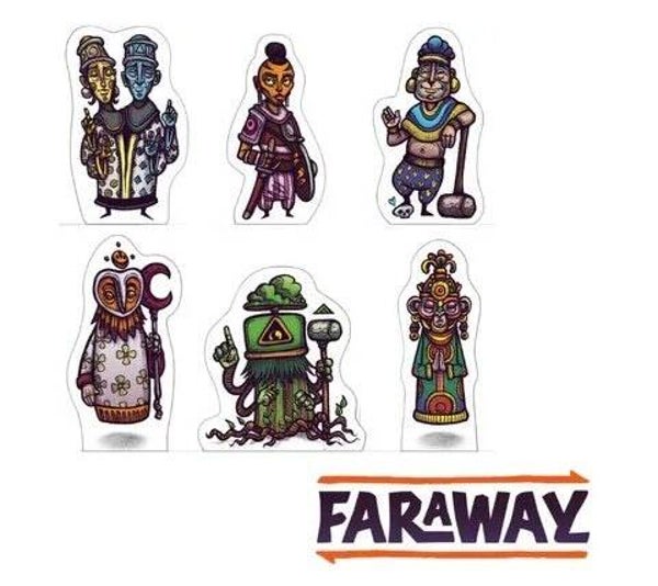 Faraway houten speelstukken