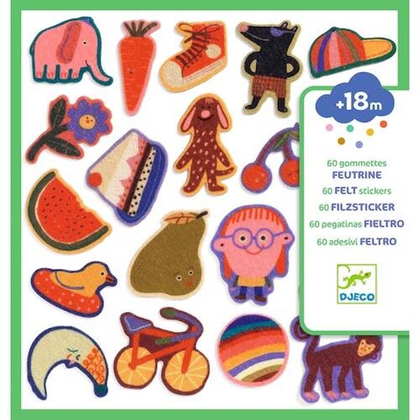 Djeco vilten stickers grappig