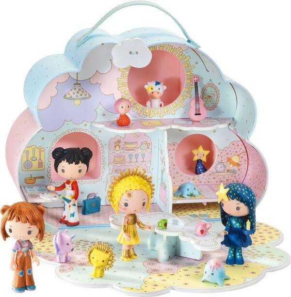 Djeco draagbaar poppenhuis tinyly  sunny en mia