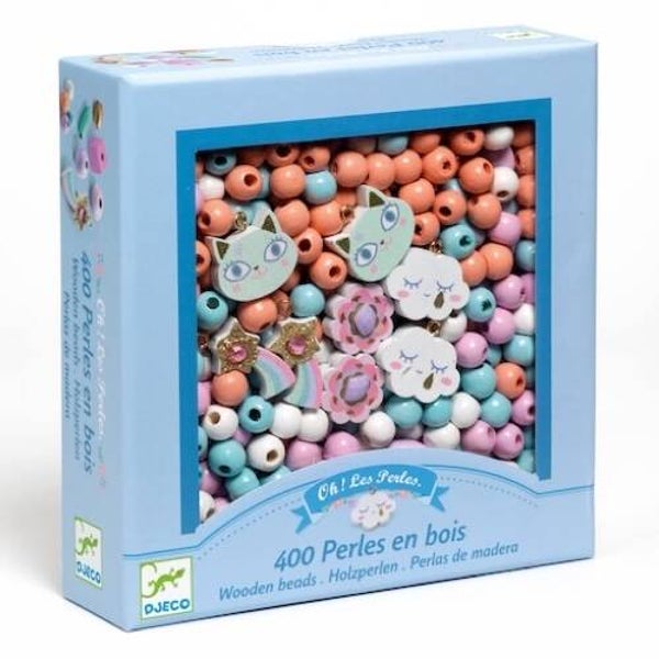 Djeco houten kralen regenboog