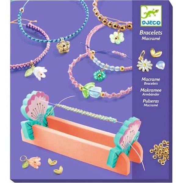 Djeco blue macramé armbandjes