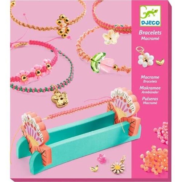 Djeco pink macramé armbandjes