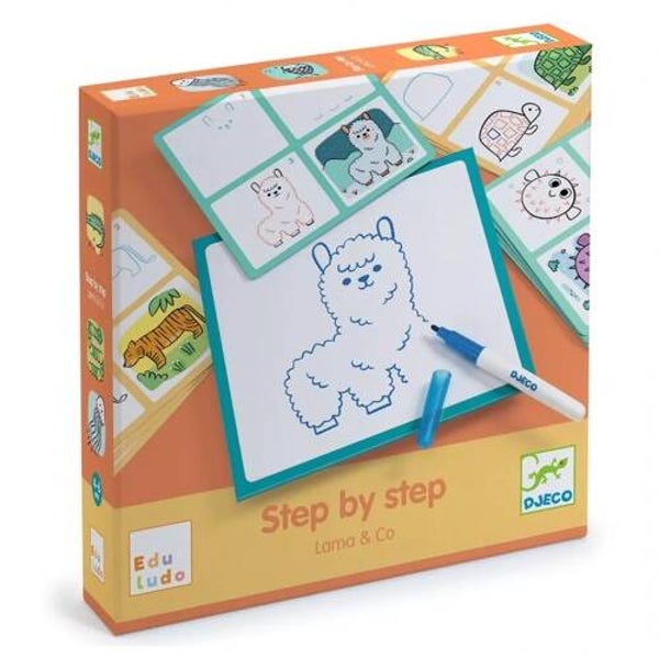 Djeco step by step tekenkaarten lama & co