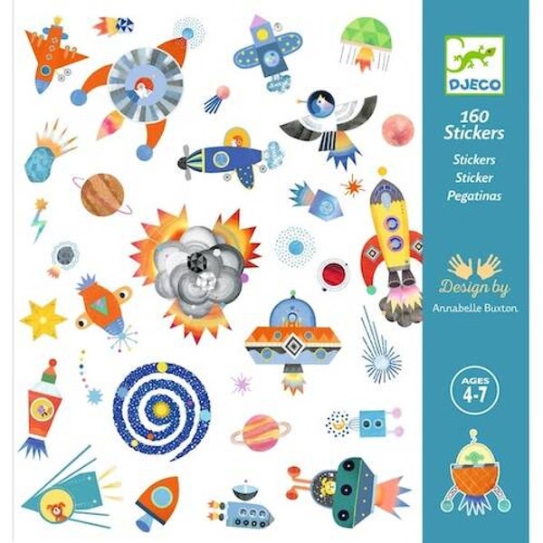 Djeco stickers in de ruimte (interstellar)