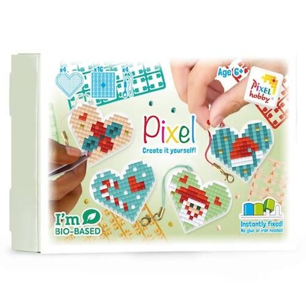 Pixelhobby medaillon heart box kerstmis
