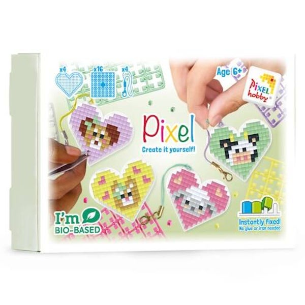 Pixelhobby medaillon heart box dieren