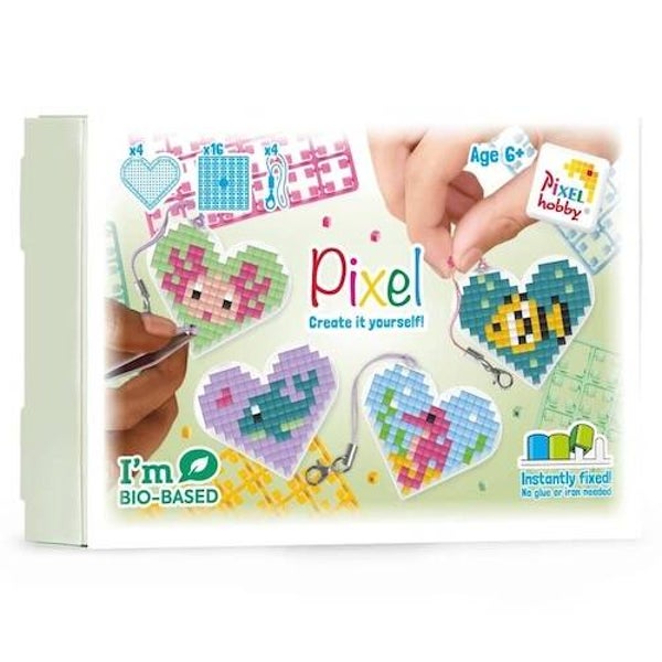Pixelhobby medaillon heart box zeedieren