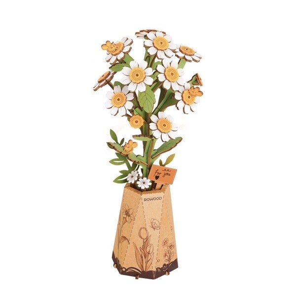 Robotime houten bloem kamille