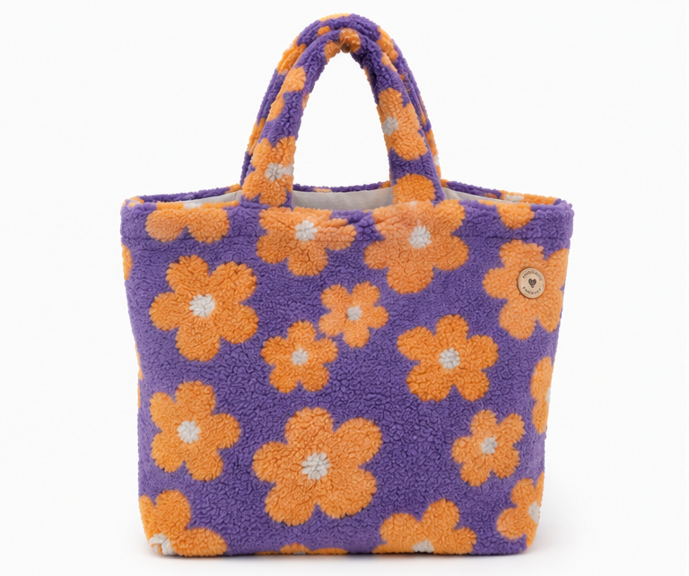 Teddy tote bag Flora Orange