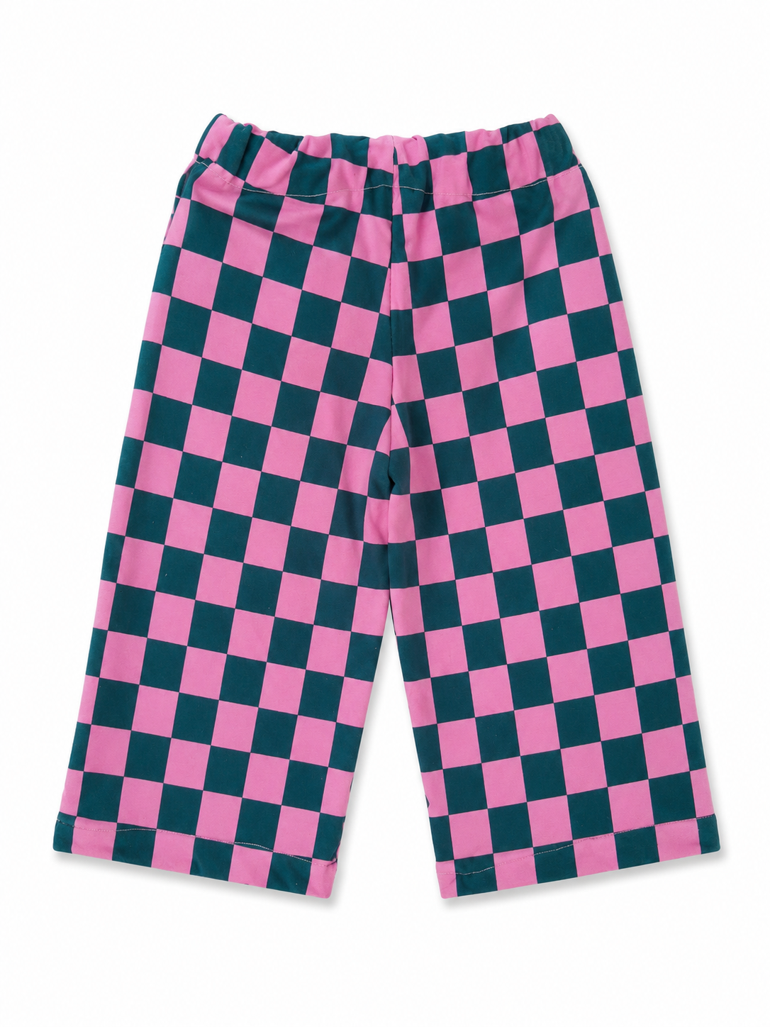 Straight leg broek Checkers Rosa