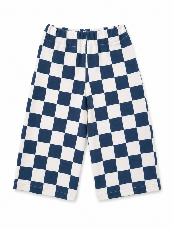Straight leg broek Checkers Blue