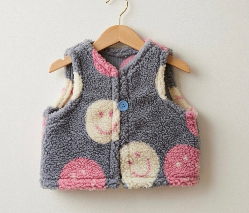 Gilet Smiley Rosa
