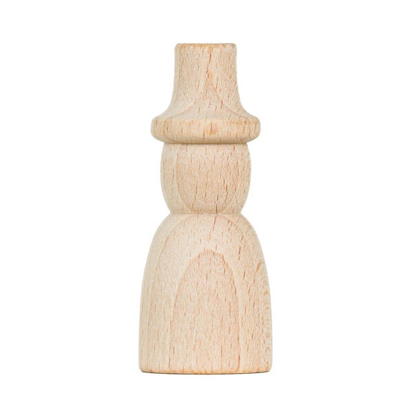 Kegelpoppetje met Hoge Hoed 7cm
