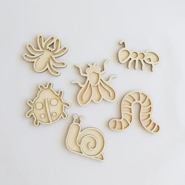 Set mini vulvormen - Kriebelbeestjes